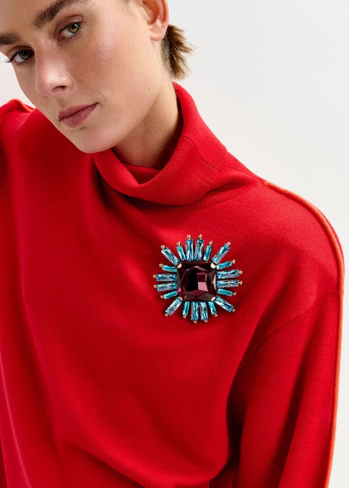 ESSENTIEL ANTWERP ITIME RHINESTONES BROOCH